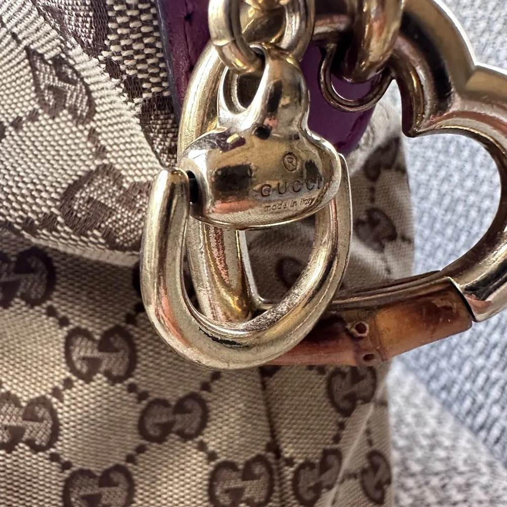 Authentic Gucci Large Bree Hobo Bag in GG Canvas - Picture 5 of 15